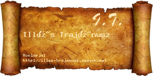 Illés Trajánusz névjegykártya